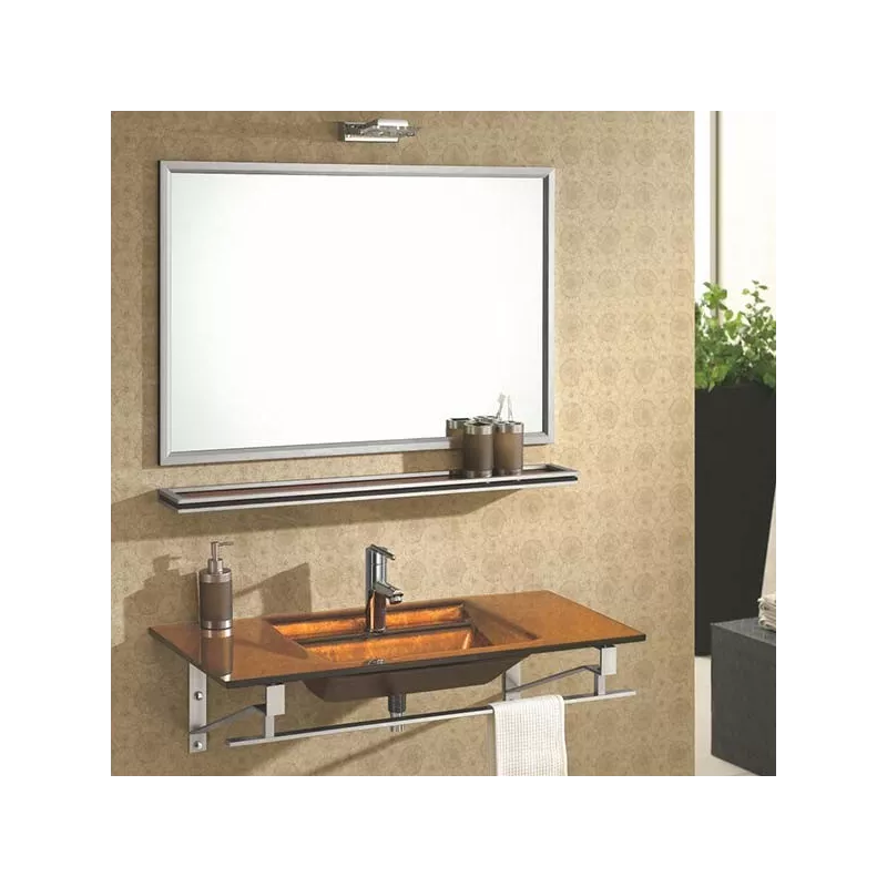Lavabo de cristal Arpège y accesorios de baño