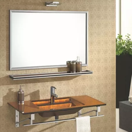 Lavabo de cristal Arpège y accesorios de baño