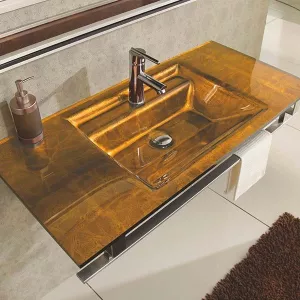 Lavabo de cristal Arpège y accesorios de baño