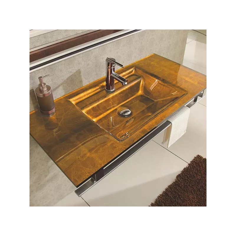 Lavabo de cristal Arpège y accesorios de baño