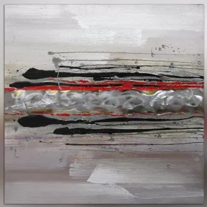 Cuadro abstracto rojo 80 x 80 cm