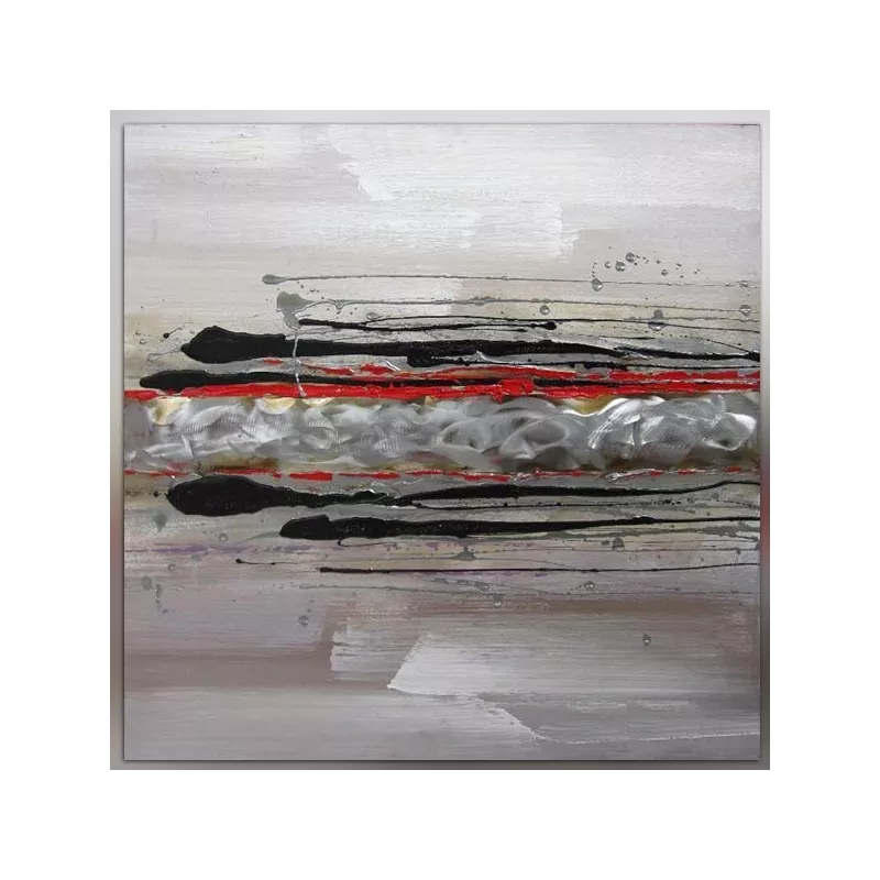 Cuadro abstracto rojo 80 x 80 cm