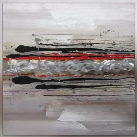 Cuadro abstracto rojo 80 x 80 cm