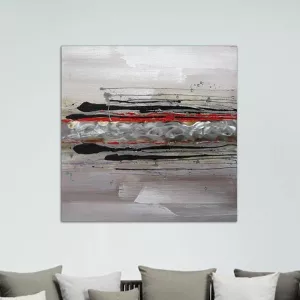 Cuadro abstracto rojo 80 x 80 cm