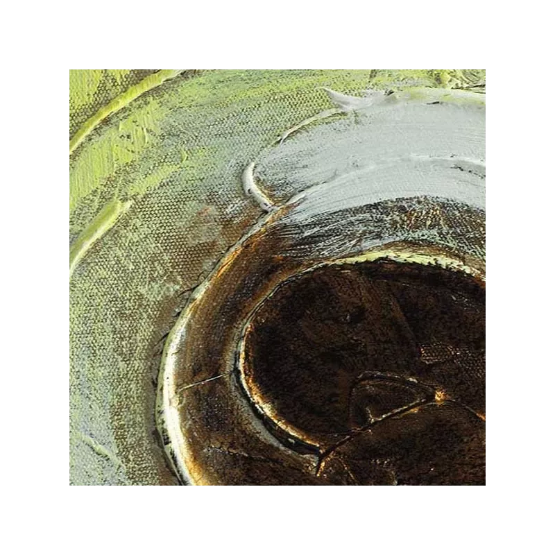 Cuadro abstracto damero y círculos 1 m x 1 m