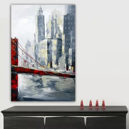 Pintura urbana puente golden gate 120 x 180