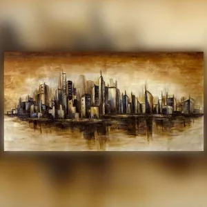 Pintura NY Manhattan 153 x 77 x 5 cm