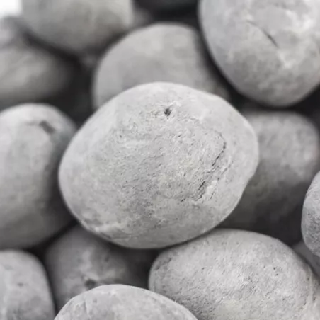 Juego de 24 guijarros decorativos para chimeneas de etanol: Wikao Color Gris