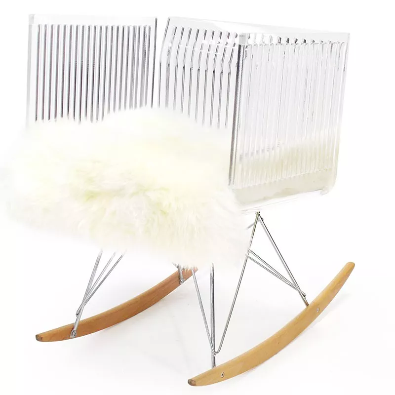 Sillón transparente Cali by acrila, modelo bar Color Blanco