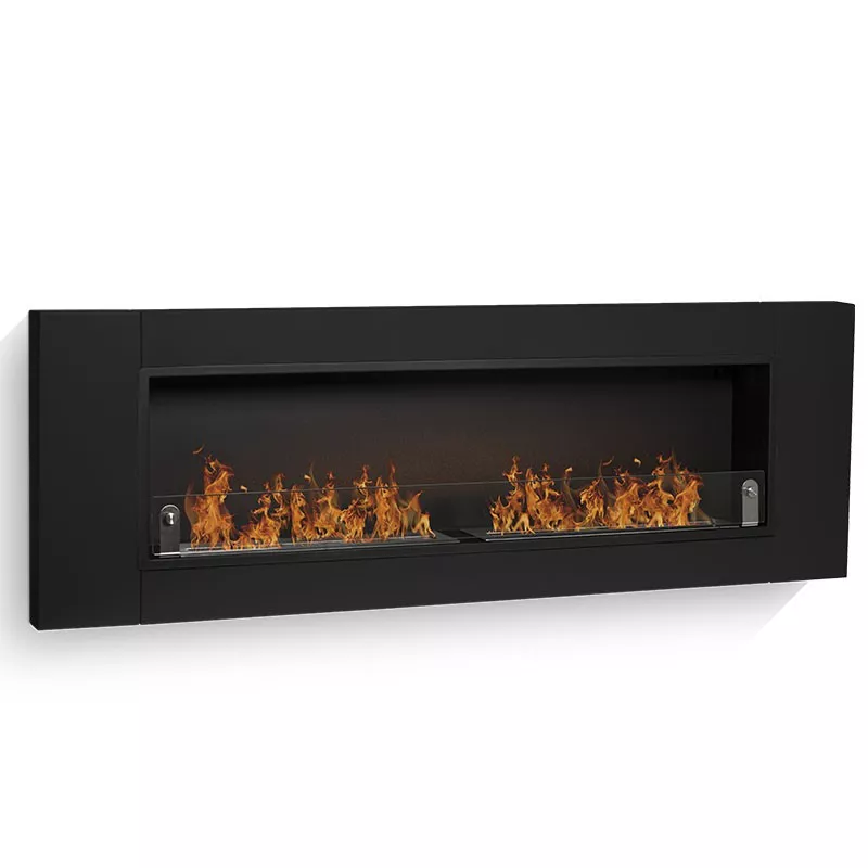 Cynthera Chimenea de bioetanol 4 quemadores Color Negro