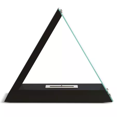 Chimenea de bioetanol triangular Kheops, 80x68x30cm Color Negro