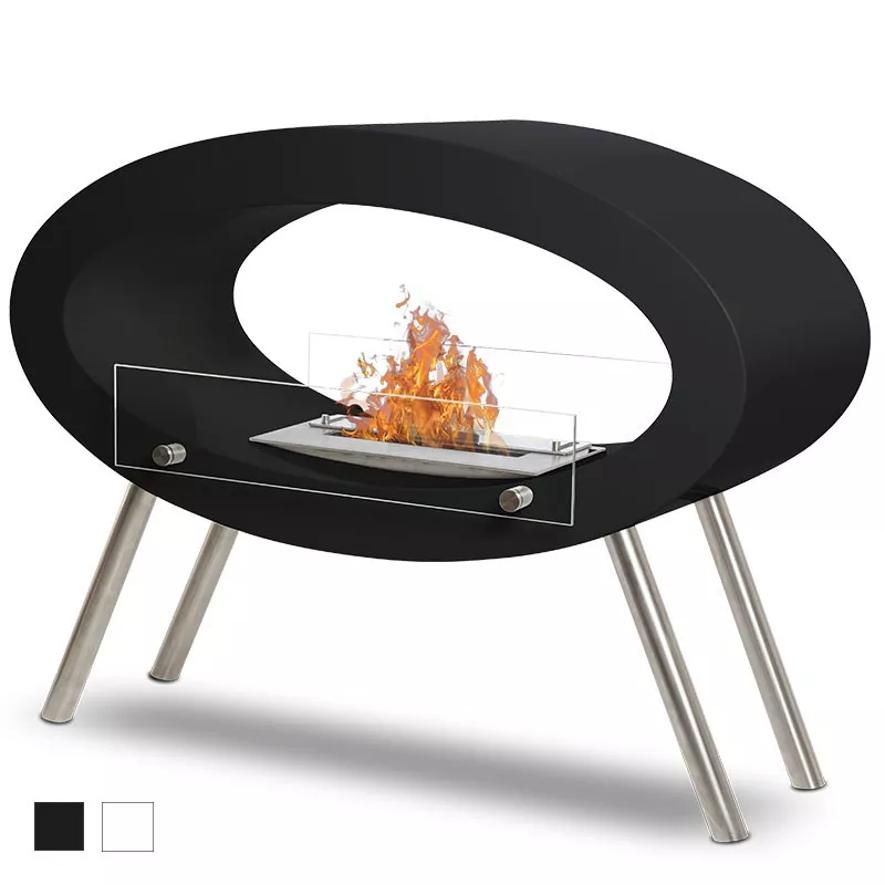 Chimenea independiente Ambroise Color Negro