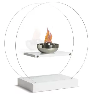 Chimenea de etanol blanca Roundo