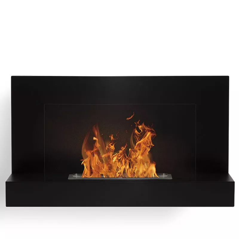 Chimenea de etanol portátil Oslo, 90x50x25cm Color Negro