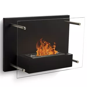 Chimenea mural negra Fireglass