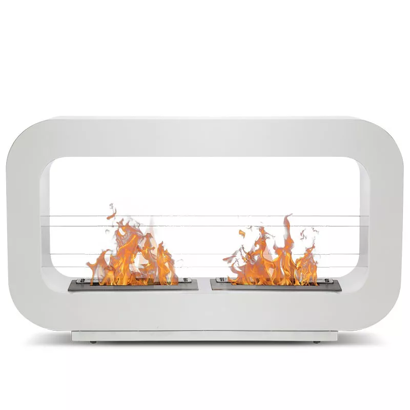 Chimenea con dos quemadores Color Blanco