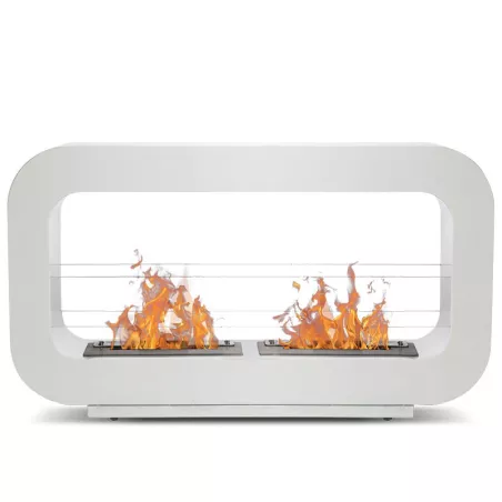 Chimenea con dos quemadores Color Blanco