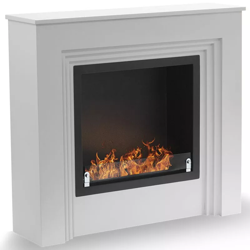 Chimenea orgánica independiente Genova Color Blanco