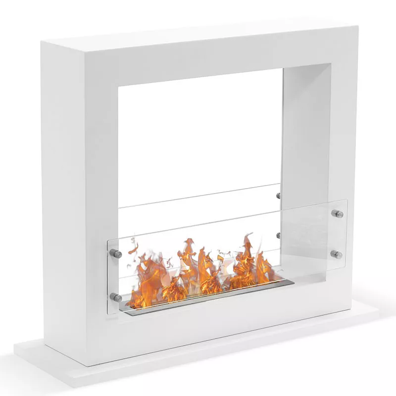 Chimenea independiente Zenith XL, 6 kW de potencia calorífica Color Blanco Tamaño 1 quemador