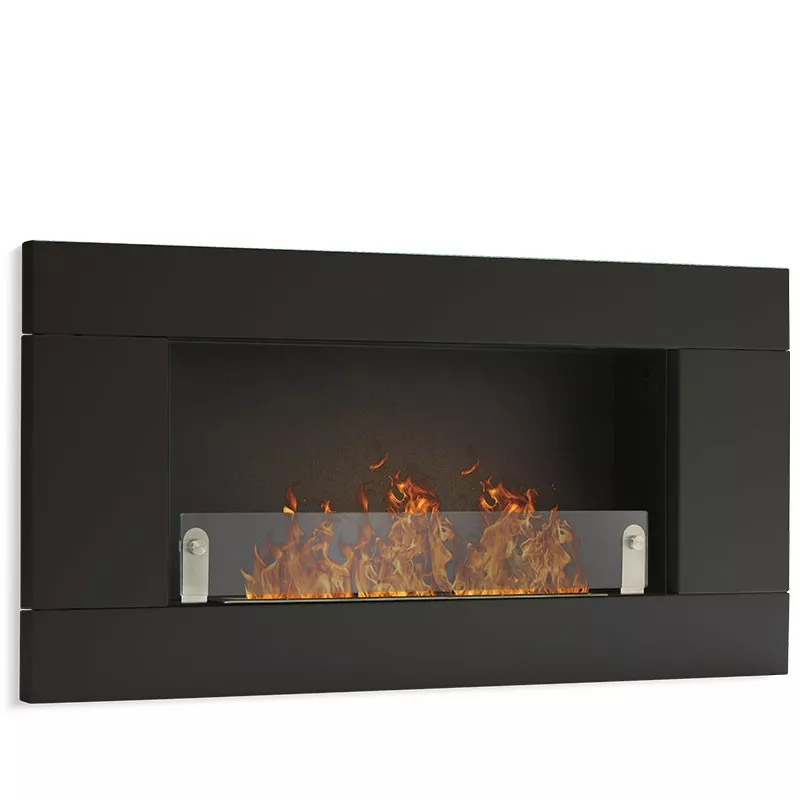 Chimenea de pared bio Calvi Color Negro