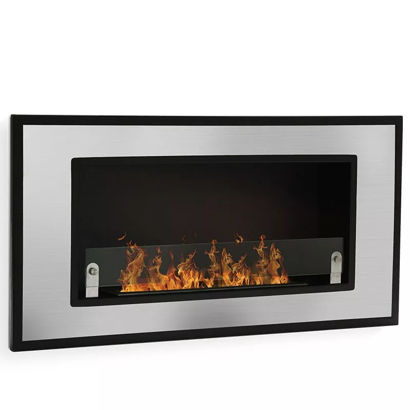 Estufa de etanol mural de 6 kW Florence Color Acero inoxidable cepillado
