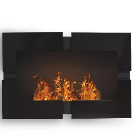 Bergamo Chimenea de etanol mural de 6500 vatios : Wikao Color Negro
