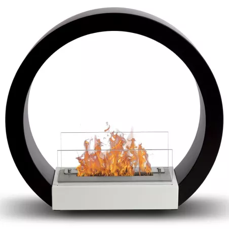 Chimenea redonda de pie Aquila de 3 kW Color Negro