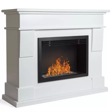 Chimenea en MdF Venezia 4kW. Color Blanco