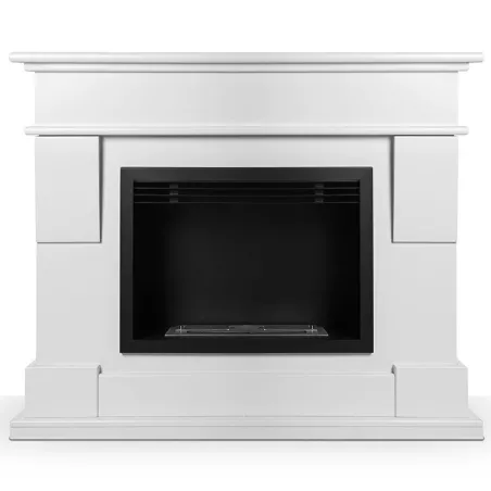 Chimenea en MdF Venezia 4kW. Color Blanco