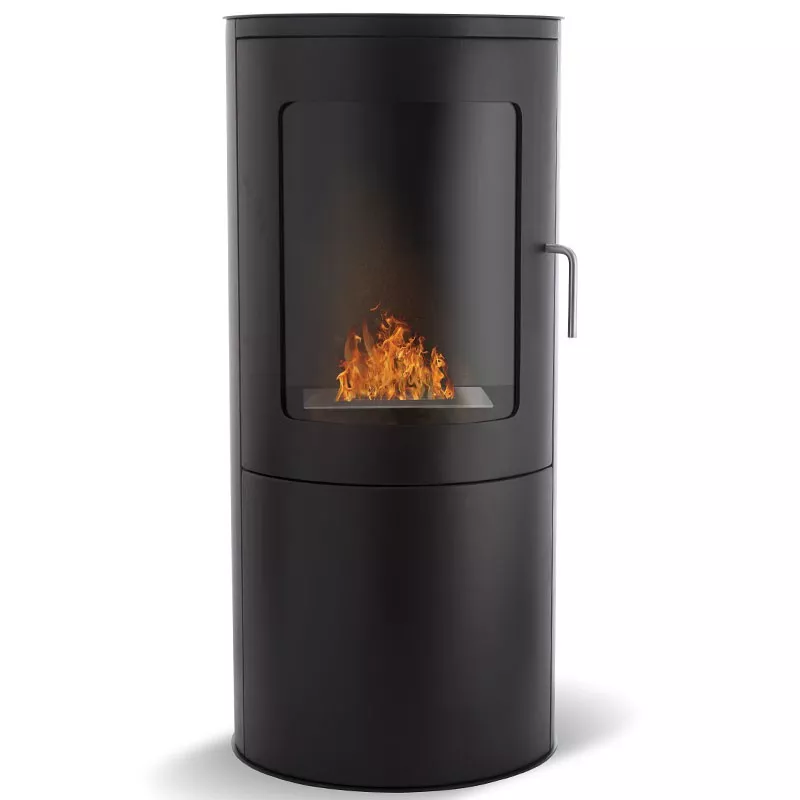 Estufa de etanol de leña Bari de 3 kW Color Negro
