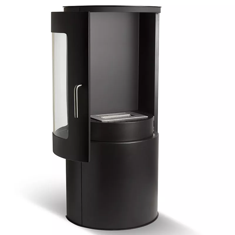 Estufa de etanol de leña Bari de 3 kW Color Negro