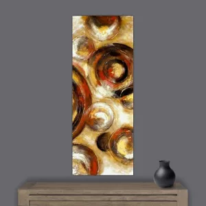 Pintura abstracta Planeta, 153 x 76 cm