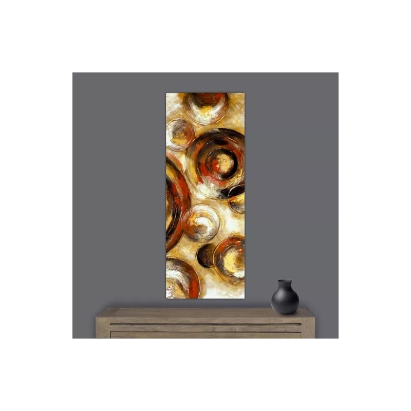 Pintura abstracta Planeta, 153 x 76 cm