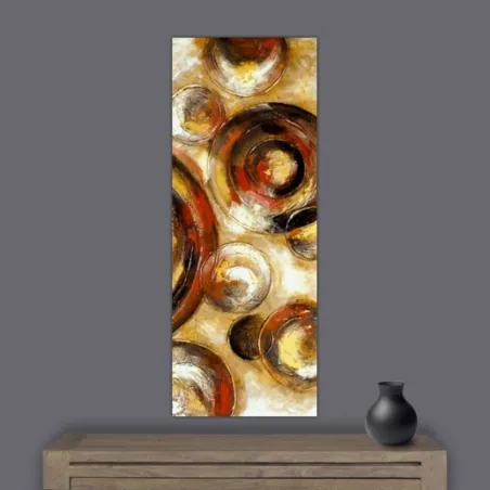 Pintura abstracta Planeta, 153 x 76 cm