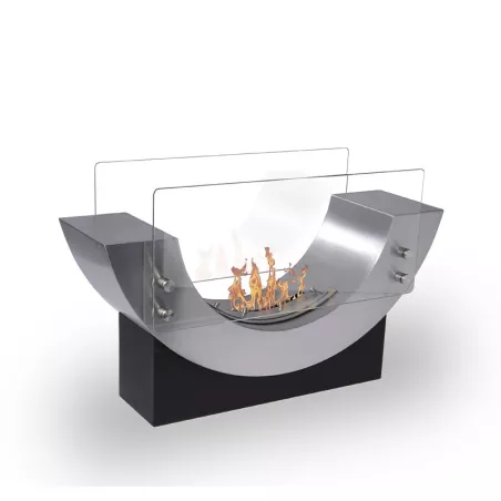 Chimenea de etanol Tiago : Wikao hogar y diseño Color Acero inoxidable cepillado