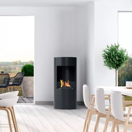 Estufa de etanol de suelo Leonis Color Negro
