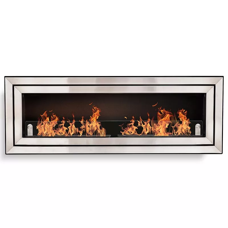 Chimenea de etanol Ambre XL Color Acero inoxidable cepillado Tamaño 2 quemadores
