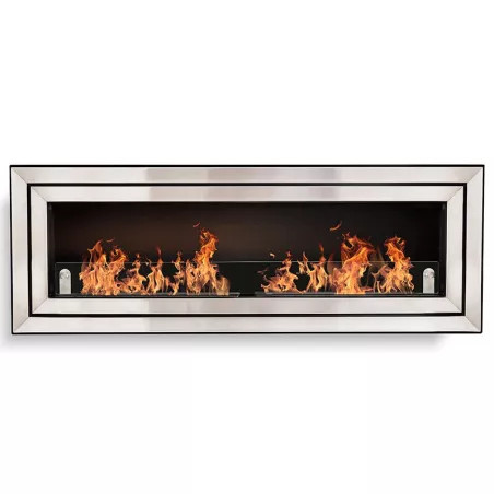 Chimenea de etanol Ambre XL Color Acero inoxidable cepillado Tamaño 2 quemadores