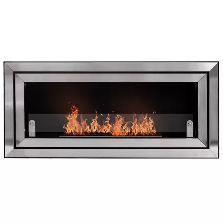 Chimenea de etanol ámbar Color Acero inoxidable cepillado Tamaño 1 quemador