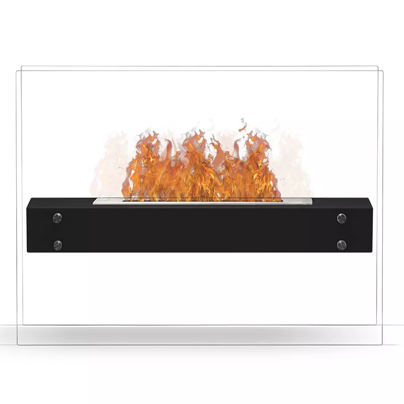 Zaphir Chimenea de etanol independiente 3 kW Color Negro Quemador 3L/6,5kW