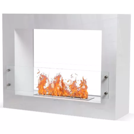 Boston Chimenea de etanol de pie Color Blanco Quemador 3L/6,5kW