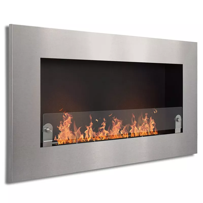 Novo Chimenea de etanol de pared XS Color Acero inoxidable cepillado