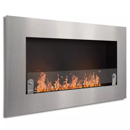 Novo Chimenea de etanol de pared XS Color Acero inoxidable cepillado