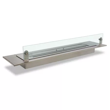 Placa de acero inoxidable para un quemador de bioetanol Anchura de la placa Plato de 100 cm para quemador de 80 cm