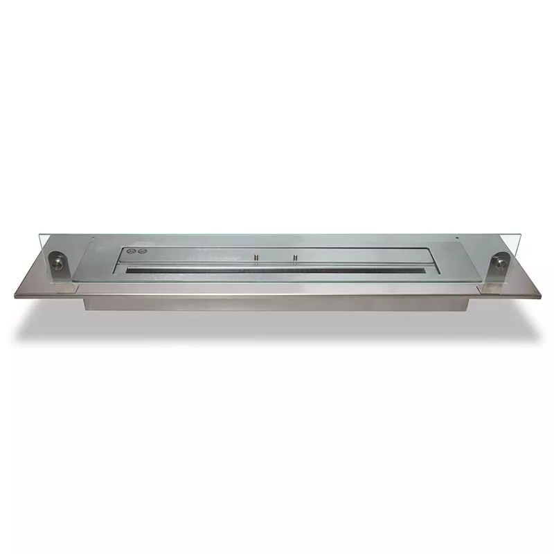 Placa de acero inoxidable para un quemador de bioetanol Anchura de la placa Plato de 100 cm para quemador de 80 cm