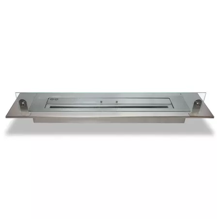 Placa de acero inoxidable para un quemador de bioetanol Anchura de la placa Plato de 100 cm para quemador de 80 cm