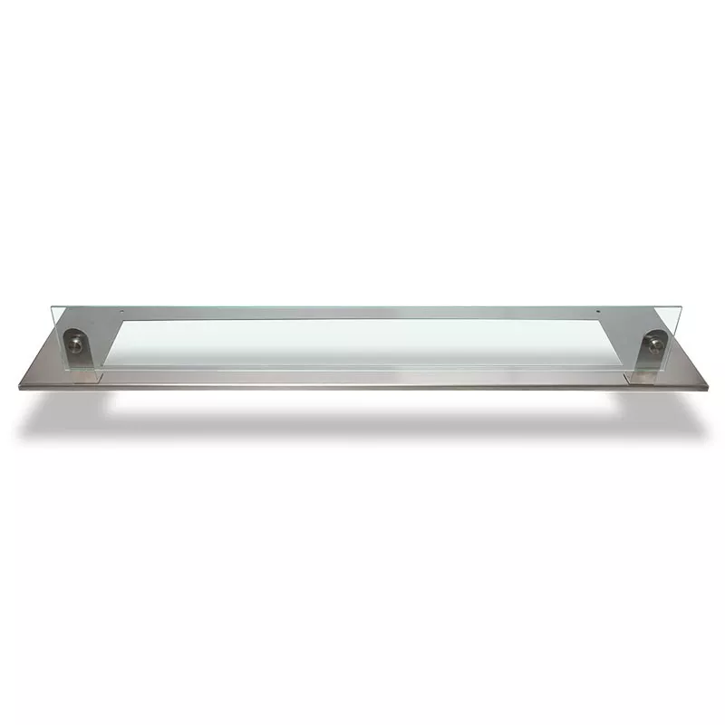 Placa de acero inoxidable para un quemador de bioetanol Anchura de la placa Plato de 100 cm para quemador de 80 cm