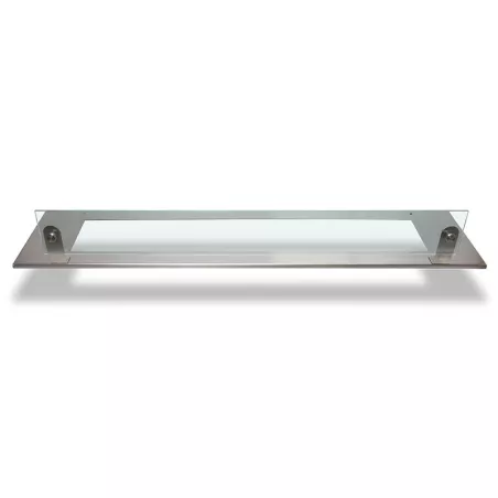 Placa de acero inoxidable para un quemador de bioetanol Anchura de la placa Plato de 100 cm para quemador de 80 cm