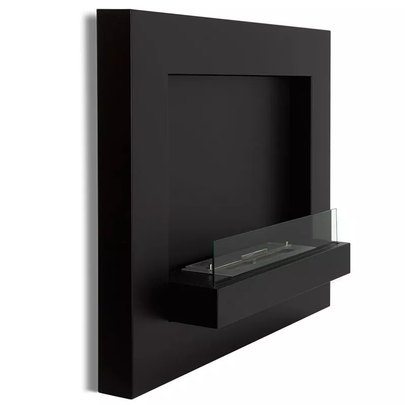 Chimenea de etanol mural Delia Color Negro
