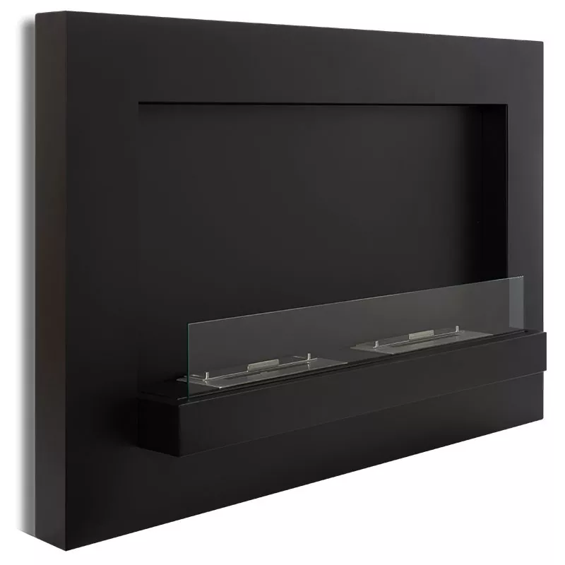 Chimenea de etanol mural Delia XL Color Negro